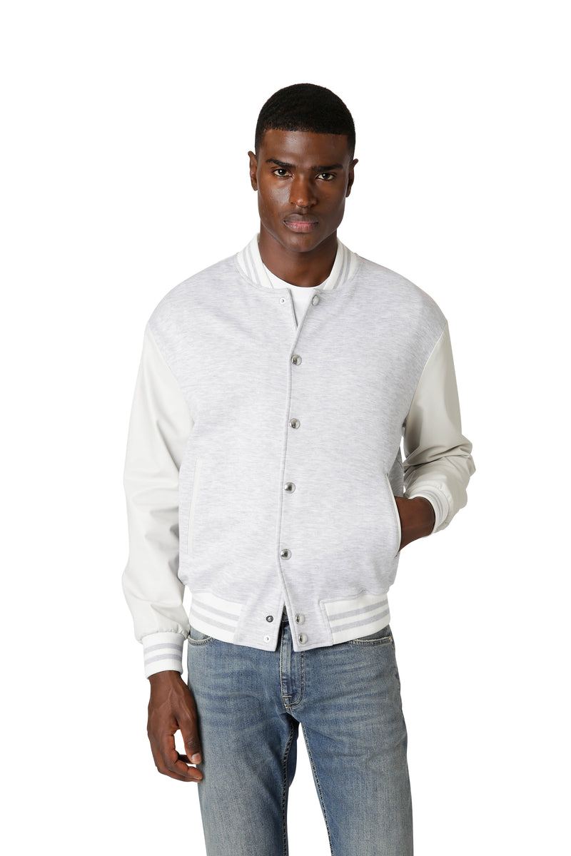 BOMBER JACKET WITH NAPPA SLEEVES