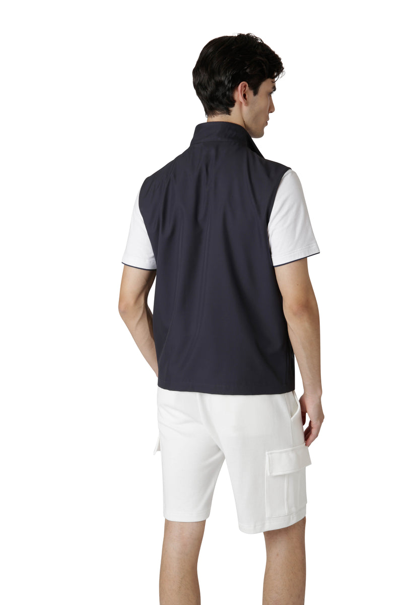 FULL ZIP VEST STANDING COLLAR