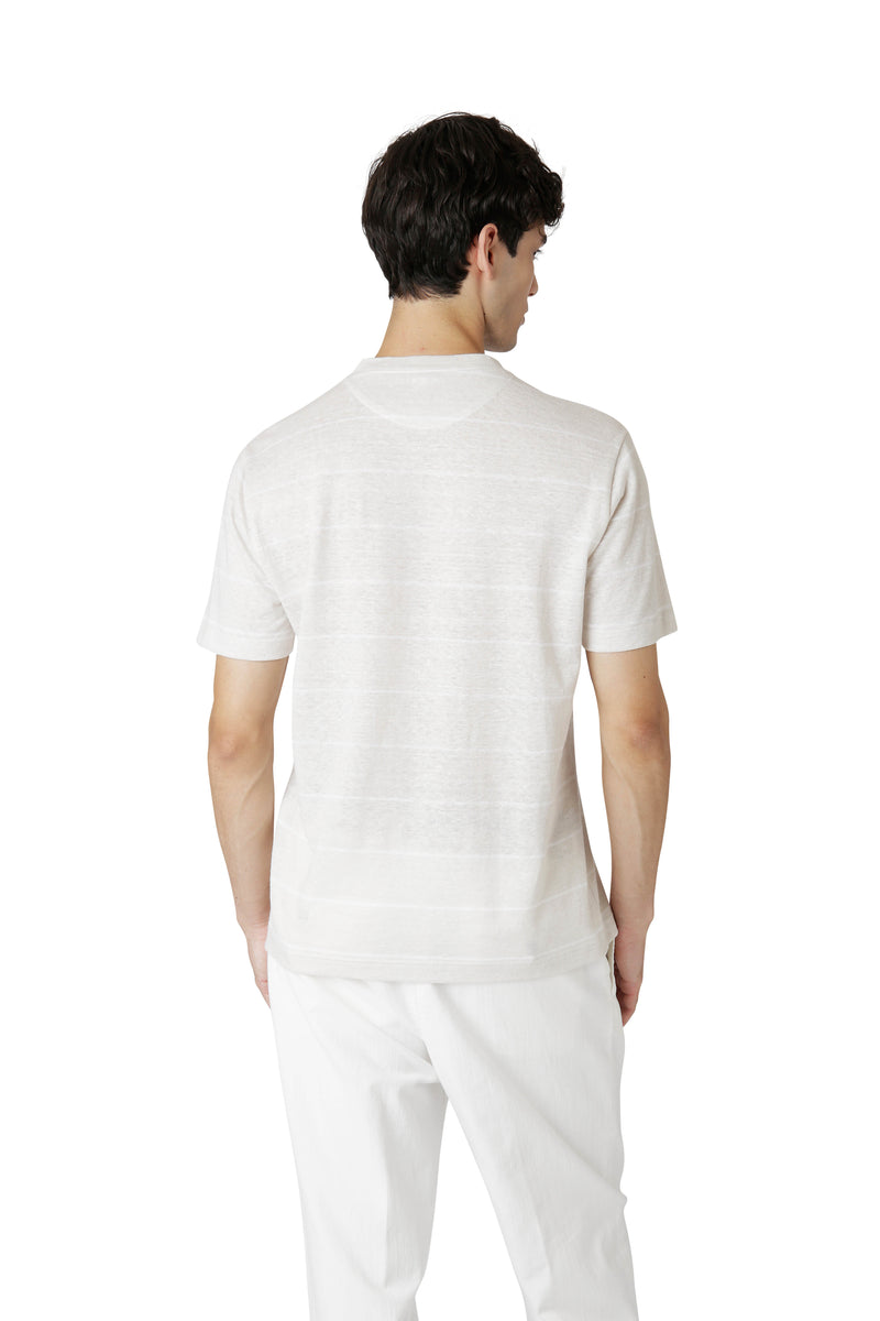 T-SHIRT GIROCOLLO LINO COTONE RIGA