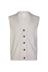 SLEEVELESS CARDIGAN SWEATER