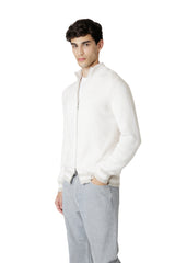 FULL ZIP SWEATER STANDING COLLAR