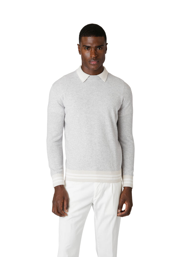 CREWNECK SWEATER POLO COLLAR