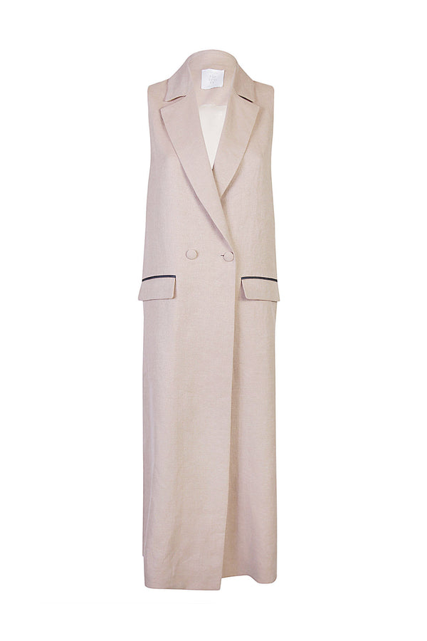 SLEEVELESS DUSTER COAT