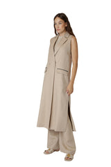 SLEEVELESS DUSTER COAT